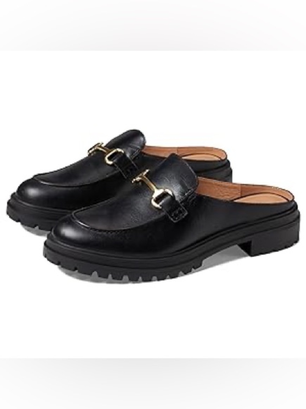 New Madewell The Bradley Hardware Lugsole Loafer Mule True Black 7.5 M